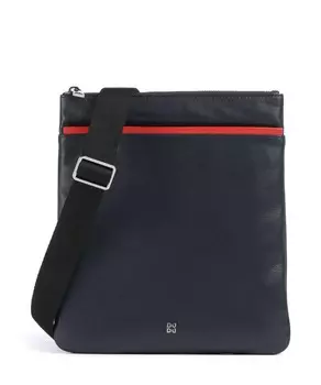 Красочная сумка через плечо из мелкозернистой кожи Dudu Bags, синий