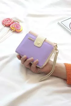 Красочная женская сумка и кошелек большого размера Loventa, сирень