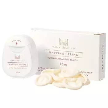 Красящая нить для картирования бровей, 20 м, в комплекте напальчники., MANYBEAUTY