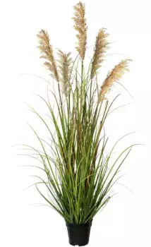 Креатив зеленая искусственная трава "трава кустовая метельчатая просо" Creativ green /25х92 см, зеленый