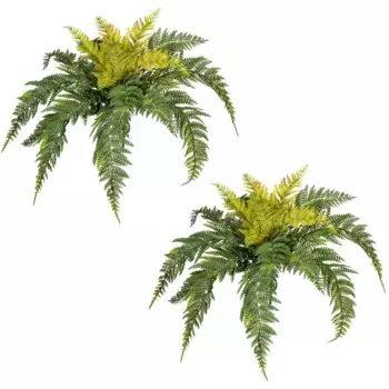 Креатив зеленое искусственное комнатное растение «Бостонский папоротник», набор из 2 шт Creativ Green, зеленый