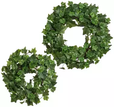 Креатив зеленое искусственное растение "Плющевой венок" Creativ green /35х44 см, зеленый