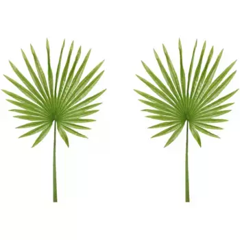 Креативная зеленая искусственная гирлянда «веерные пальмовые листья» Creativ Green, зеленый