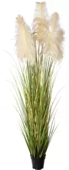 Креативная зеленая искусственная трава "Пампасная трава в горшке" Creativ green Высота: 156 см, зеленый