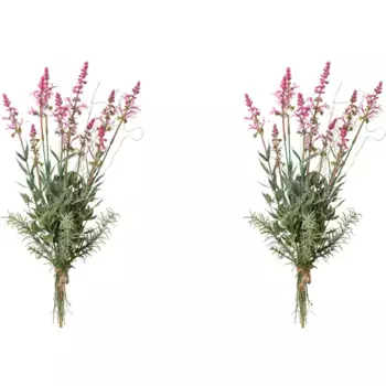 Креативное зеленое искусственное растение «Шалфей Микс Буш» Creativ Green, розовый