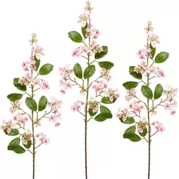 Креативные зеленые искусственные цветы, набор из 3 штук Creativ Green, розовый