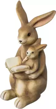 Креативный домашний пасхальный кролик "Пасхальное украшение с радостной мордашкой", керамический кролик, высота 22,50 см Creativ home 13х22,5х10 см, коричневый