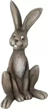 Креативный домашний пасхальный кролик "Пасхальное украшение с милой мордашкой", выполнен из полирезина, высота ок. 29 см Creativ home 15,5х29х14 см, коричневый