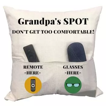 Креативный квадратный чехол для подушки с карманом для хранения, декоративный чехол для подушки с пультом дистанционного управления, чехол для хранения телефона B Stuttg