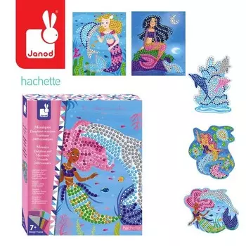 Креативный набор "Янод, Мозаика Дельфины и Русалки" Janod