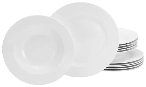 Креативный столовый сервиз fleur royal 12 предметов Creatable, кремовый