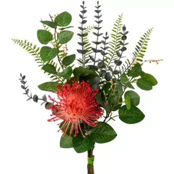 Креативный зеленый букет из искусственных цветов «Pincushion Protea Mix Bouquet» Creativ Green