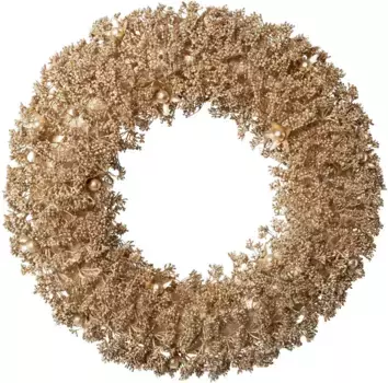 Креативный зеленый декоративный венок "Рождественские украшения" на пенопластовой основе Creativ green 47,00 см, цвет goldfarben