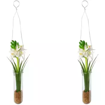 Креативный зеленый искусственный цветок «Гиацинт в подвесной вазе» Creativ Green