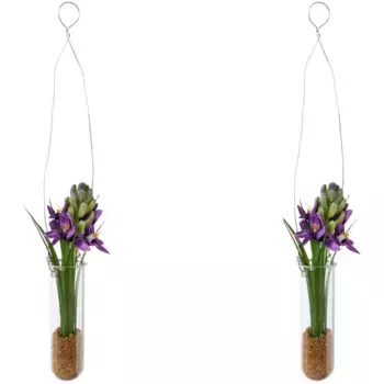 Креативный зеленый искусственный цветок «Гиацинт в подвесной вазе» Creativ Green