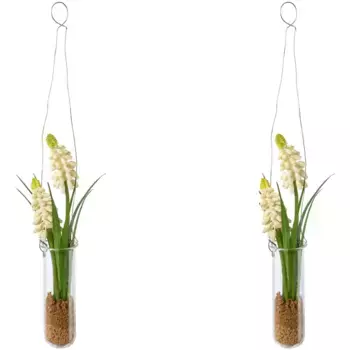 Креативный зеленый искусственный цветок «Мускари в подвесной вазе» Creativ Green