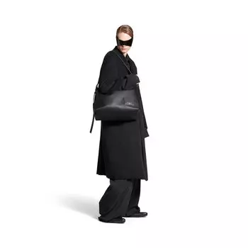 Кредитная большая сумка-мессенджер BALENCIAGA, черный