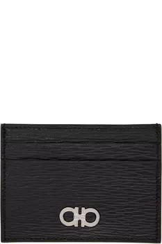 Кредитница Gancini черного и красного цветов Ferragamo