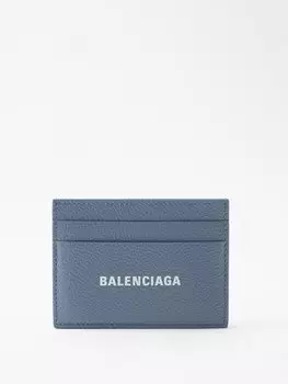 Кредитница из кожи Balenciaga, синий