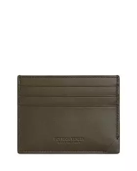 Кредитный кошелек Intrecciato Stamp Bottega Veneta, зеленый