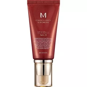 Крем BB MISSHA Perfect Cover BB Cream SPF 42, Nr. 21 Light Beige / 50 ml