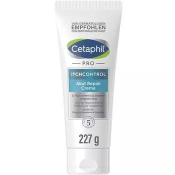 Крем CETAPHIL PRO ItchControl Acute Repair Cream 227 г для кожи, склонной к нейродермиту и экземе, для немедленного восстановления кожного барьера, благоприятный для микробиома, без отдушек и консервантов