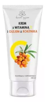 Крем «Цветок Жизни» с витамином С и маслом облепихи, увлажняющий и омолаживающий 100мл, Kwiat ycia