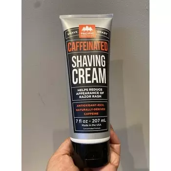 Крем для бритья с кофеином Pacific Shaving Co., 7 жидких унций, 1 веганская упаковка, Pacific Co
