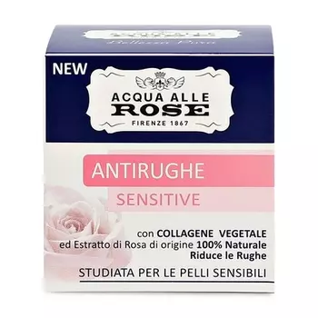 Крем для чувствительной кожи против морщин для нежной кожи 50мл, Acqua Alle Rose