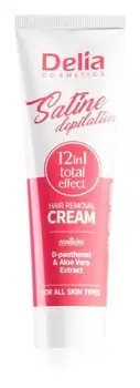Крем для депиляции для всех типов кожи Delia Cosmetics Satine Depilation 12in1 Total Effect