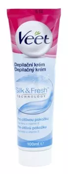 Крем для депиляции ног для чувствительной кожи Veet Silk & Fresh