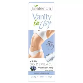 Крем для депиляции Vanity Bio Clays с голубой глиной, Bielenda