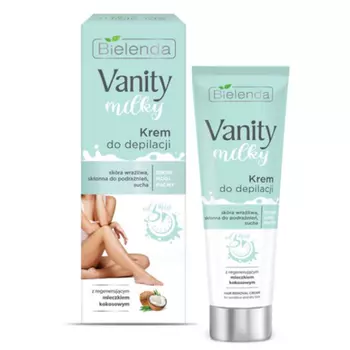 Крем для депиляции Vanity Milky с регенерирующим кокосовым молоком 100мл, Bielenda