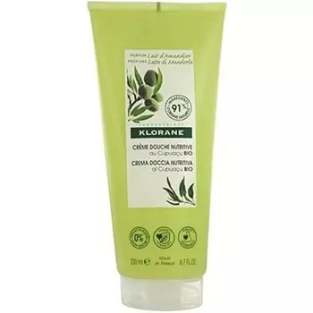 Крем для душа питательный с купуаном и органическим миндальным молочком 200мл, Klorane