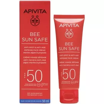 Крем для лица Bee Sun Safe Anti-Spot & Anti-Age Defense Spf50 50 мл Apivita