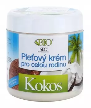 Крем для лица Bione Cosmetics Coconut для всей семьи с кокосом 260мл