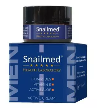 Крем для лица для мужчин Snailmed Ceramidy, Aloes i Witamina E, 30 мл