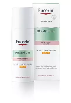 Крем для лица GESICHTSPFLEGE DERMOPURE SCHTZENDES FLUID, SONNENSCHUTZ GEGEN PICKELMALE LSF 30 Eucerin