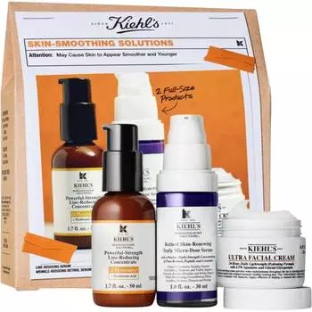 Крем для лица Kiehl's Skin-Smoothing Solutions Set, Powerful-Strength Line-Reducing Concentrate 50 ml + Retinol Skin-Renewing Daily Micro-Dose Serum 30 ml + Ultra Facial Cream 28 ml / 1 Stk.