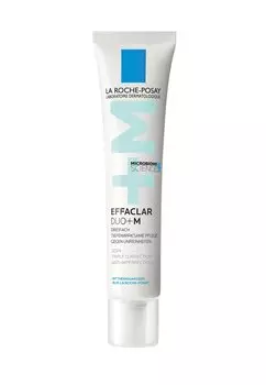 Крем для лица LA ROCHE-POSAY FACE CARE LA ROCHE POSAY EFFACLAR DUO+M: DREIFACH TIEFENWIRKSAME PFLEGE GEGEN PICKEL, MITESSER UND UNREINHEITEN MIT ANTI-RCKFALL-EFFEKT., цвет transparent
