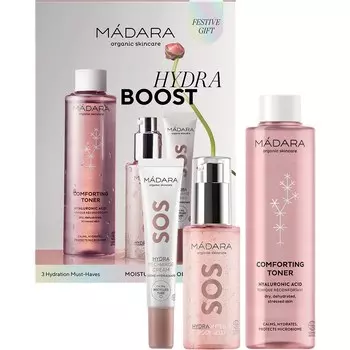 Крем для лица MDARA Hydra Boost Set, Comforting Toner 200 ml + SOS Hydra Intense Rose Jelly 75 ml + SOS HYDRA Recharge Cream 15 ml / 290 ml