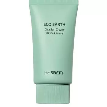 Крем для лица с spf50+ pa++++, 50 мл The Saem Eco earth cica
