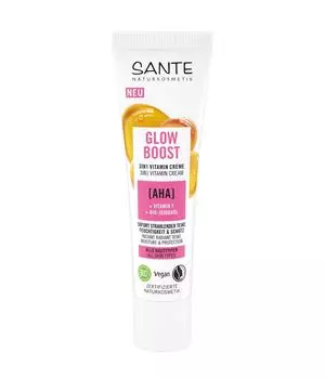 Крем для лица Sante Glow Boost 3in1 Vitamin Creme mit AHA, Vitamin F & Bio-Jojobal, 30 ml