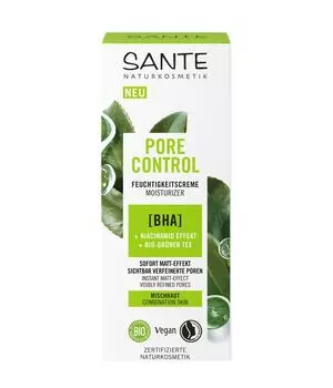 Крем для лица Sante Pore Control – Feuchtigkeitscreme BHA, Niacinamid Komplex & Bio-Grner Tee, 50 ml