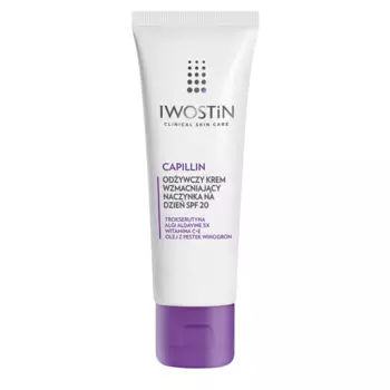 Крем для лица укрепляющий от капилляров с spf20, густая консистенция, 40 мл Iwostin Capillin