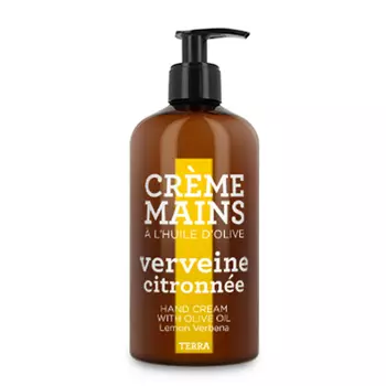 Крем для рук с оливковым маслом, аромат лимонной вербены lemon verbena hand cream Terra, 300 мл