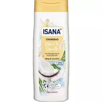 Крем для ванны кокос и ваниль ISANA, 750 ml
