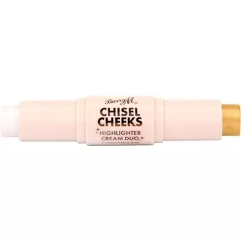 Крем-хайлайтер Chisel Cheeks Duo Silver/Gold 12,60G, Barry M