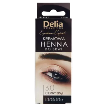 Крем-хна для бровей 3.0 темно-коричневый Delia, 15 мл