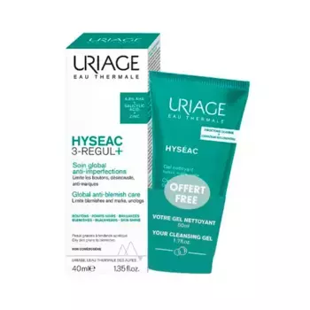 Крем и очищающее средство Duplo Hyseac 3-Regul+ Uriage, 1 UD